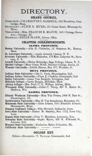Directory, March 1885 (image)